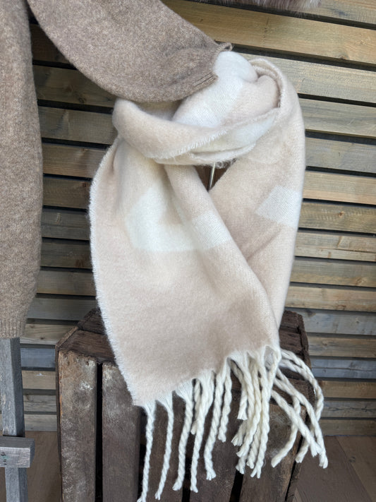 Echarpe Amour beige