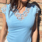 Blouse Mélanie bleu clair