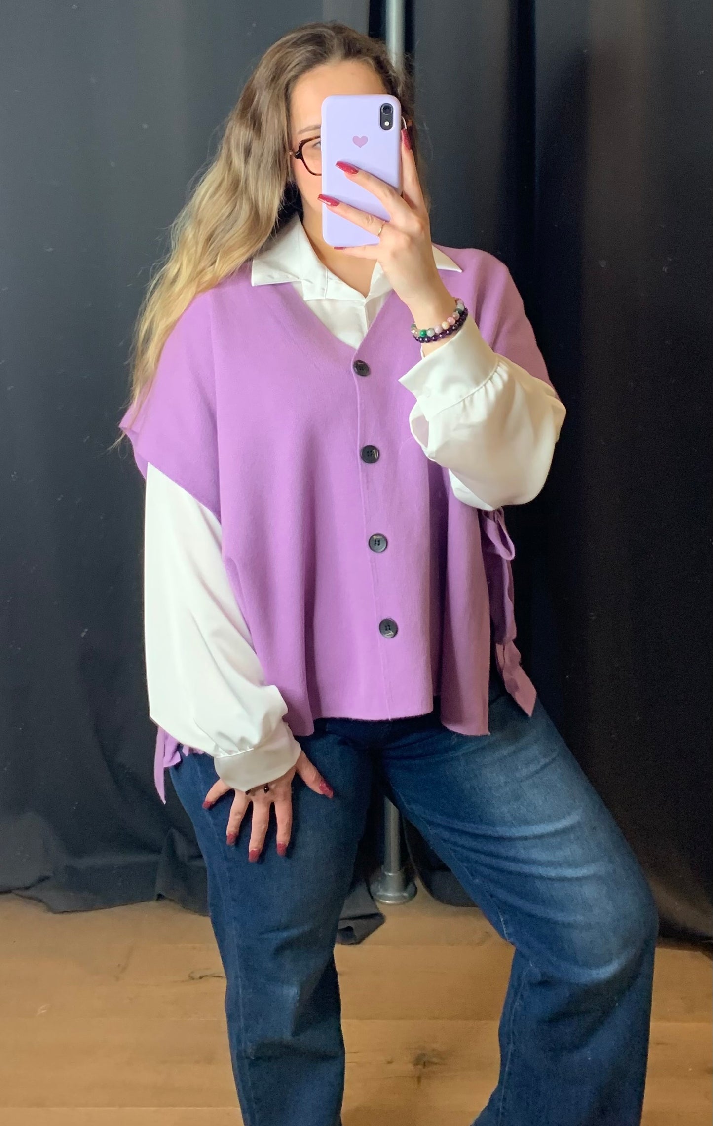 Gilet Esmée lilas