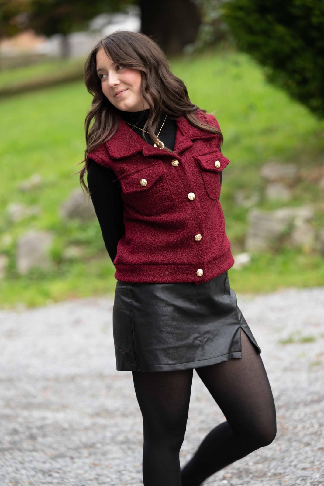 Veste Maylis bordeaux
