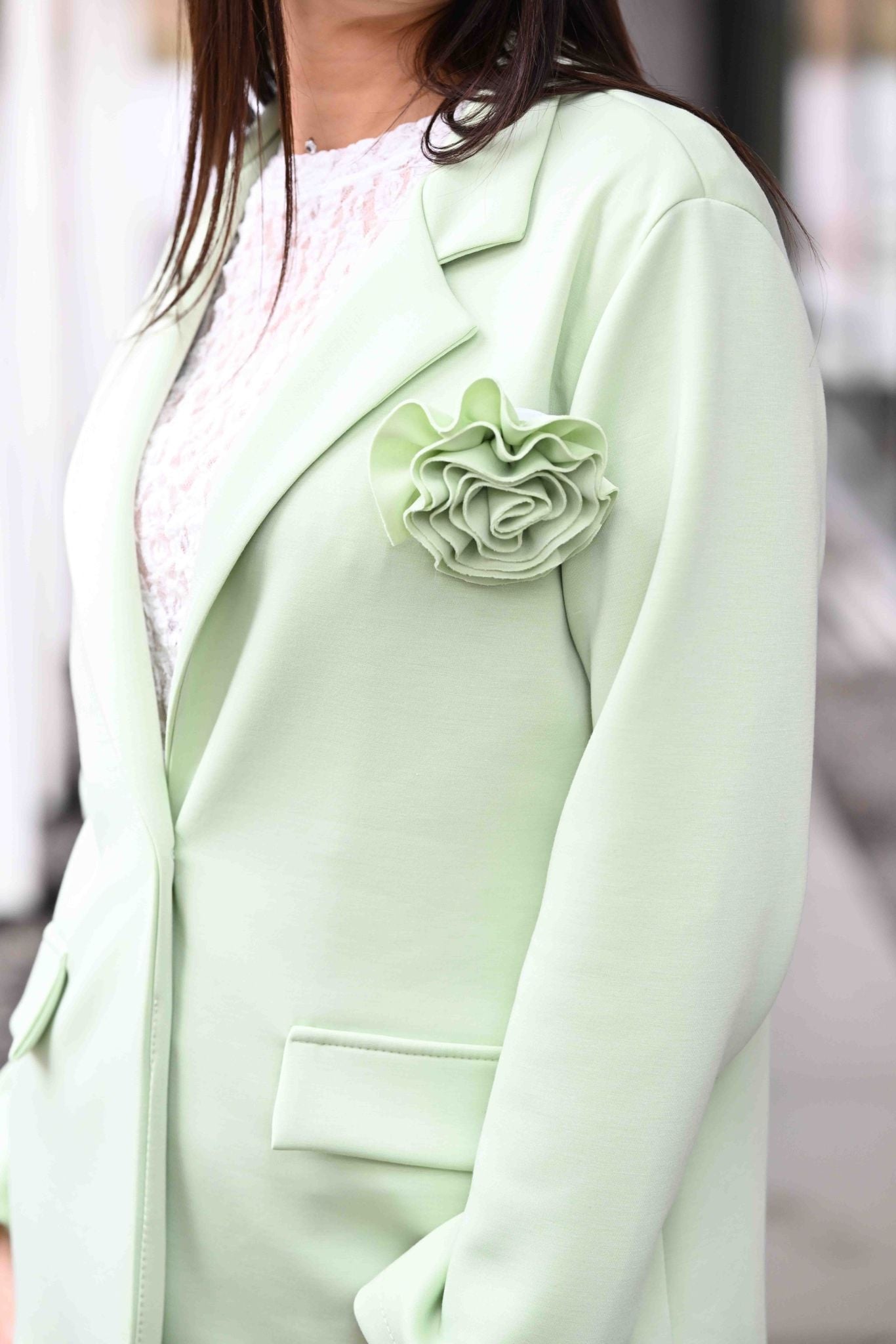 Blazer Flora vert pistache