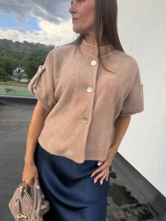 Gilet Noëlla camel