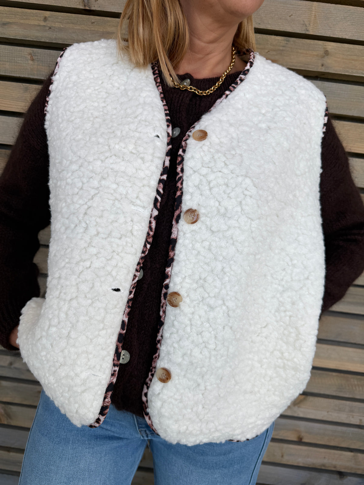 Gilet Shirley écru