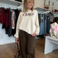 Sweat Ciao Bella beige
