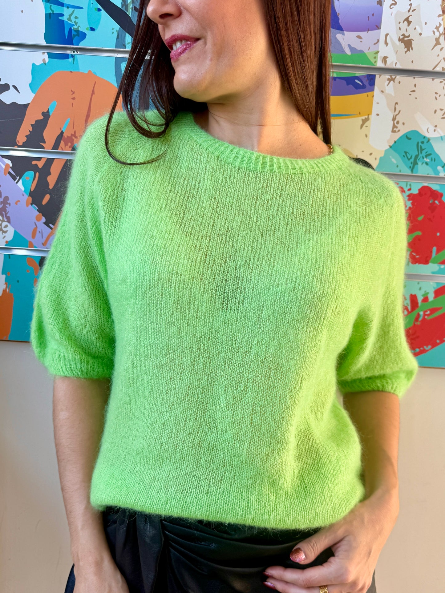 Pull Lali vert pomme