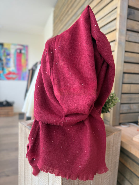 Echarpe Miléna bordeaux