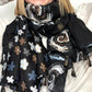Foulard Pâquerette noir