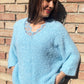 Pull BOUCLETTE bleu ciel