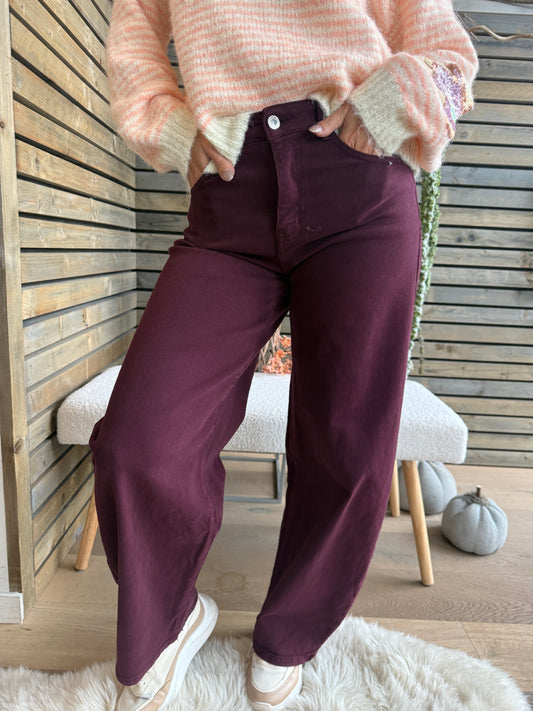 Jeans Zélina bordeaux