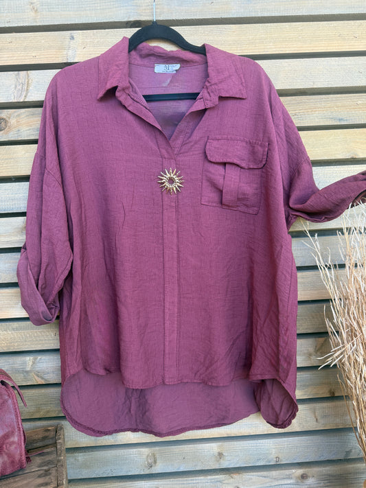 Blouse Aria bordeaux