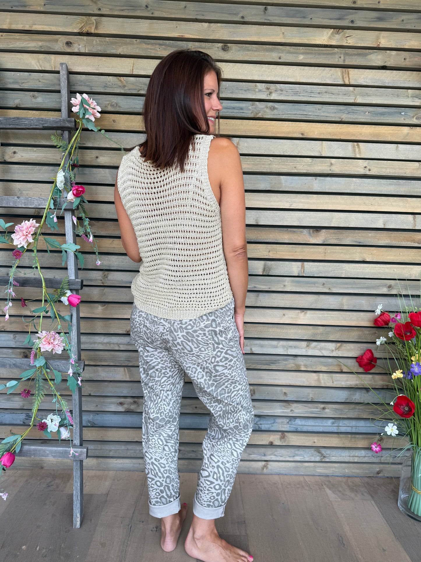 Pantalon Alessia taupe