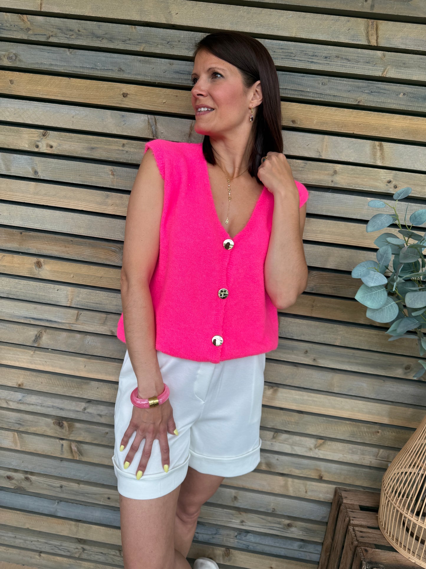 Débardeur gilet Fritz fuchsia