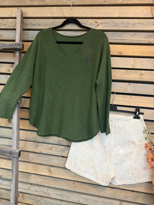 Pull Lucie vert sapin
