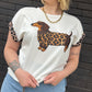 T-shirt Dog Mom blanc cassé