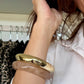 Bracelet Isée beige marbré