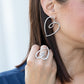 Boucle d'oreille Mireille argenté
