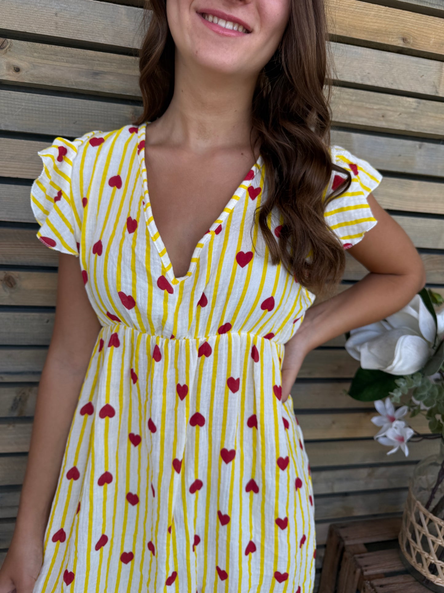 Robe Coeur jaune
