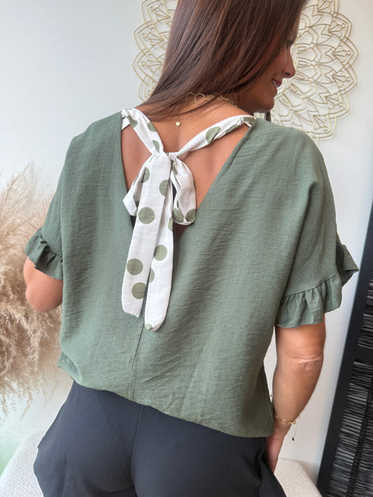 Blouse Théa vert olive