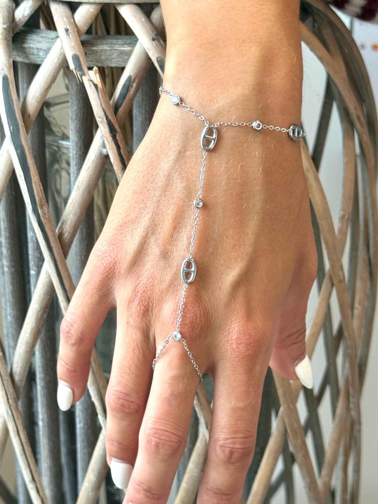 Bracelet bague Sienna argenté