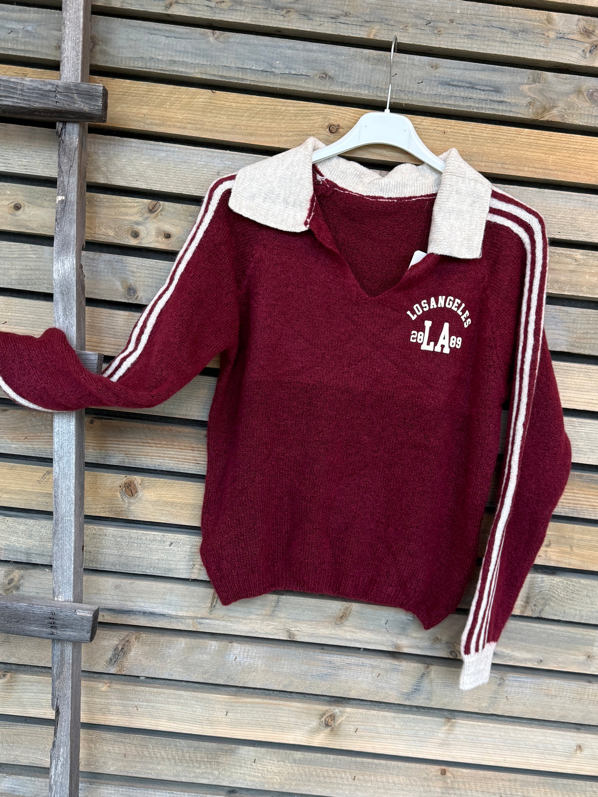 Pull Los Angeles bordeaux