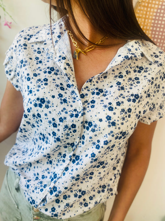 Chemisier Coline bleu marine