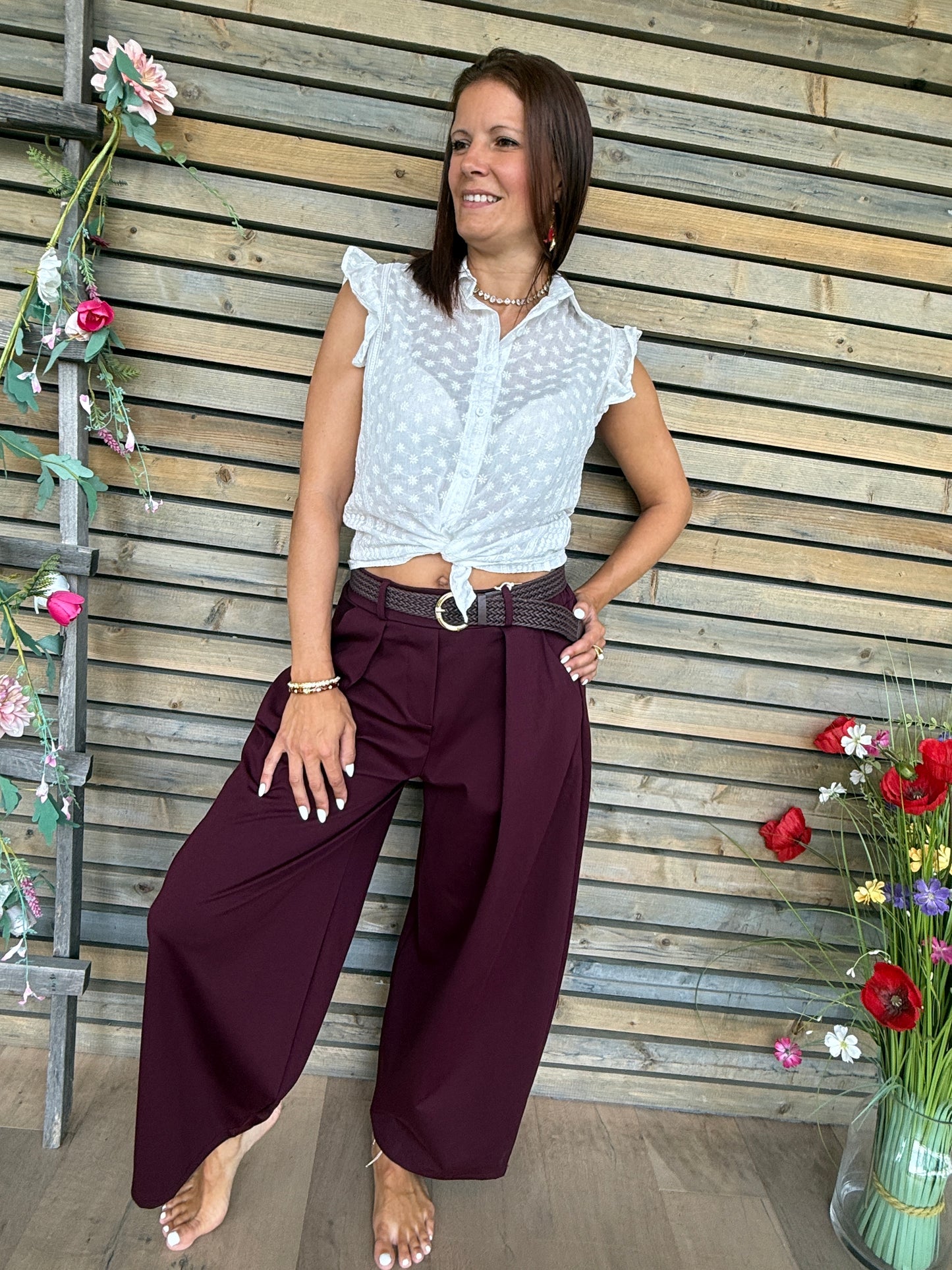 Pantalon Lola bordeaux