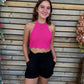 Crop Top Sélène Fuschia
