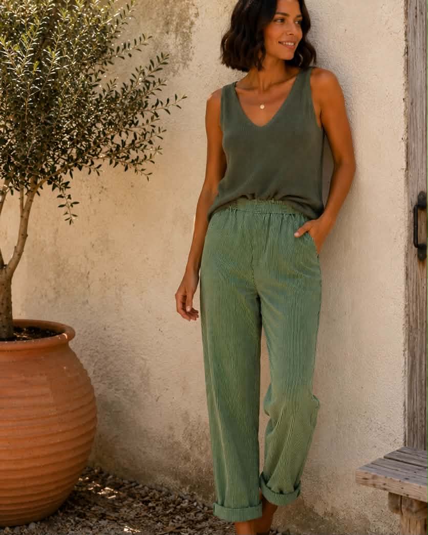 Pantalon Hermione vert
