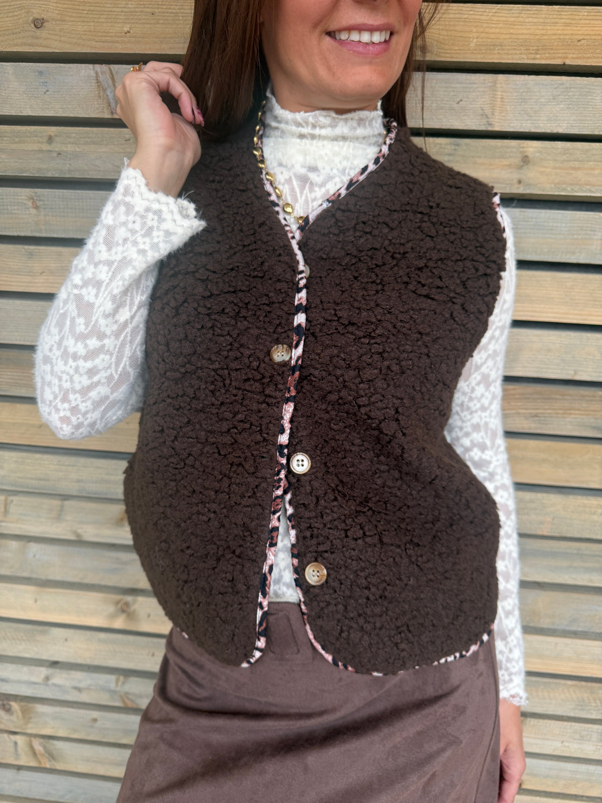 Gilet Shirley chocolat