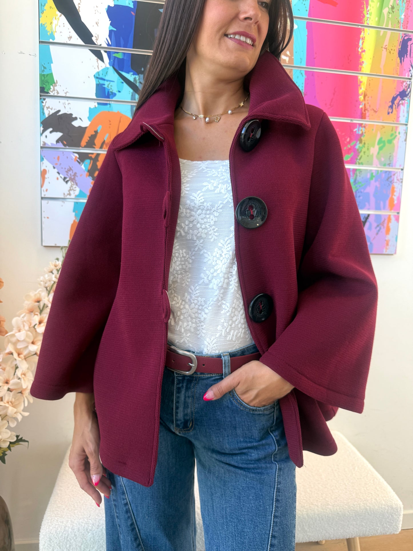 Veste Lupin bordeaux