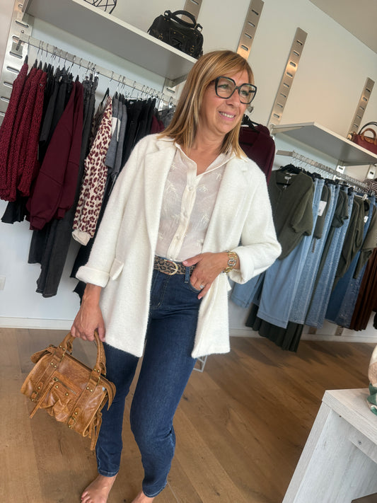 Blazer gilet Calie blanc cassé