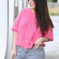Gilet Cosy rose bonbon