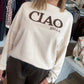 Sweat Ciao Bella beige