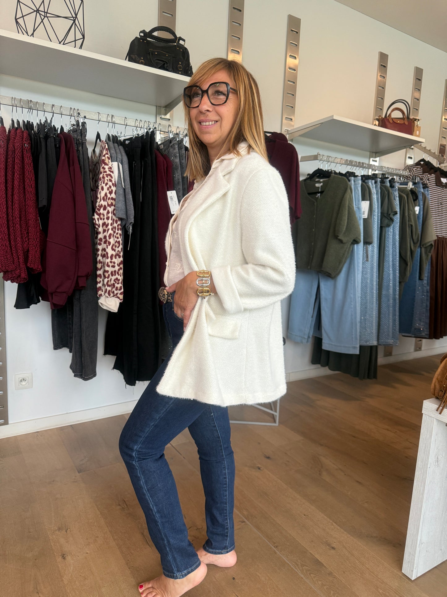 Blazer gilet Calie blanc cassé