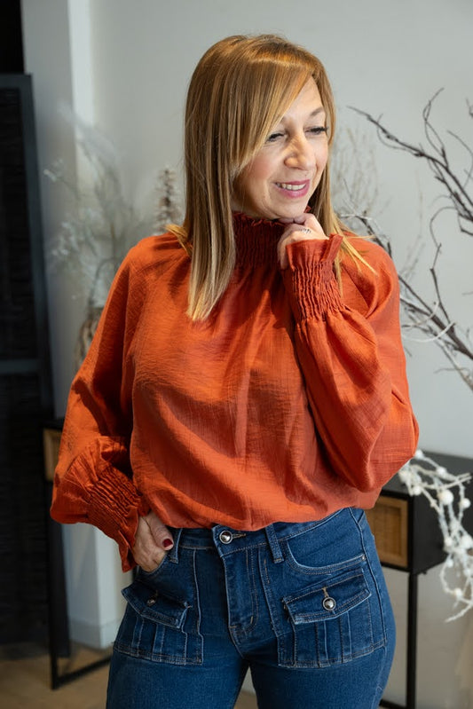 Blouse Juana terracotta