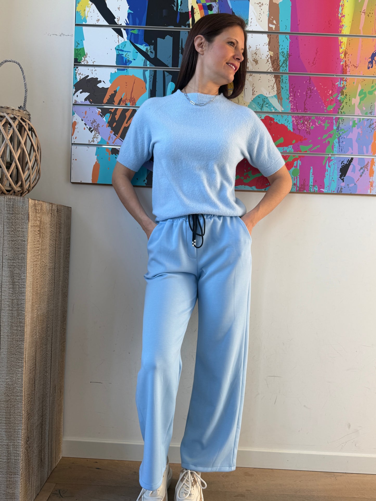 Pantalon BASILE BLEU CIEL