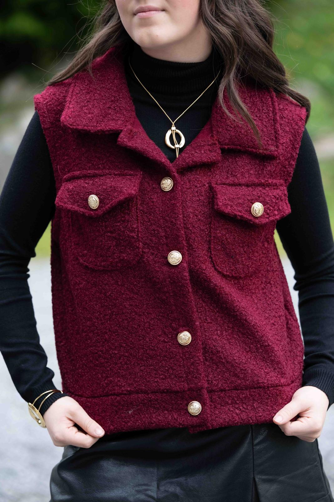 Veste Maylis bordeaux