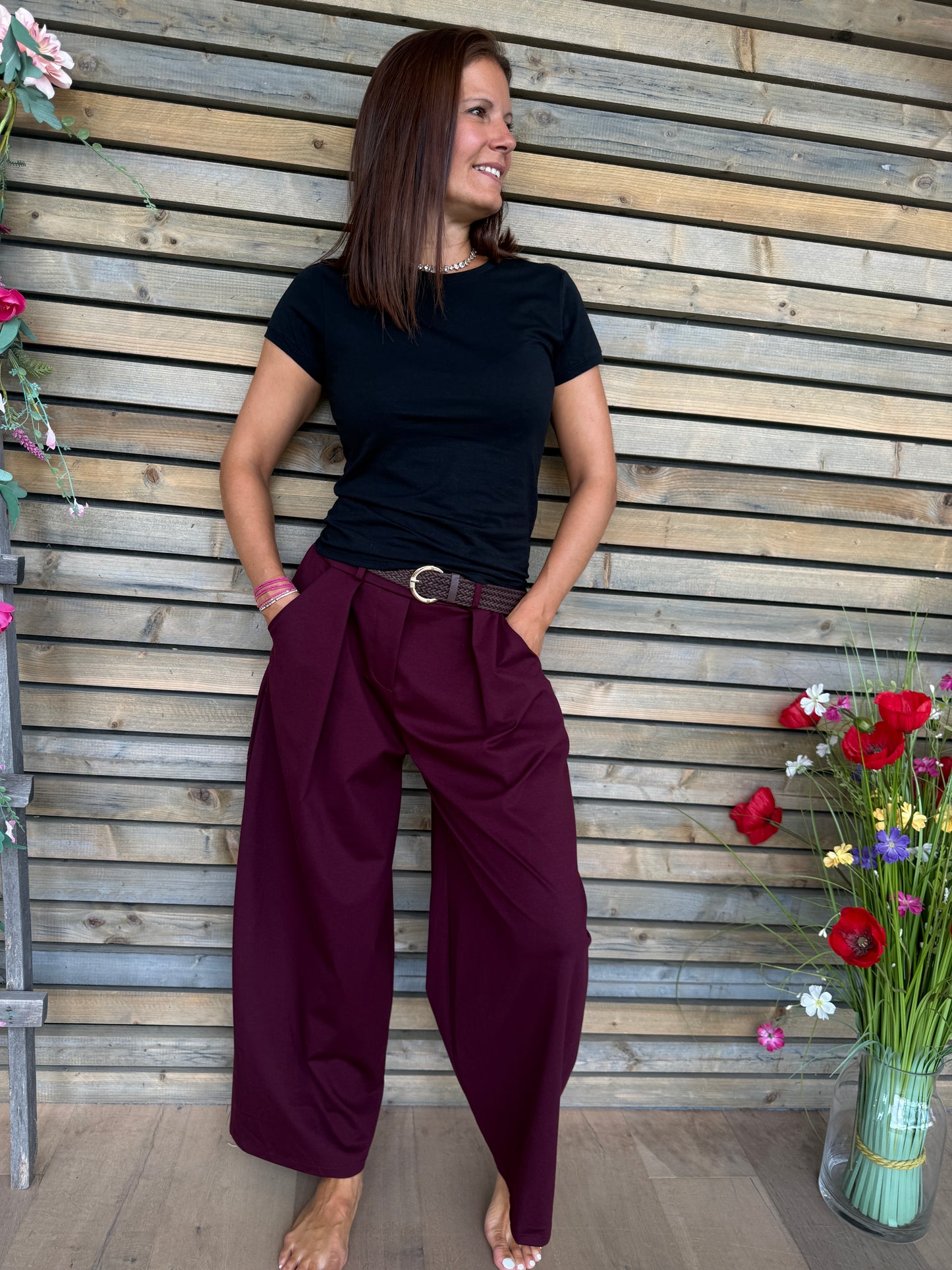 Pantalon Lola bordeaux