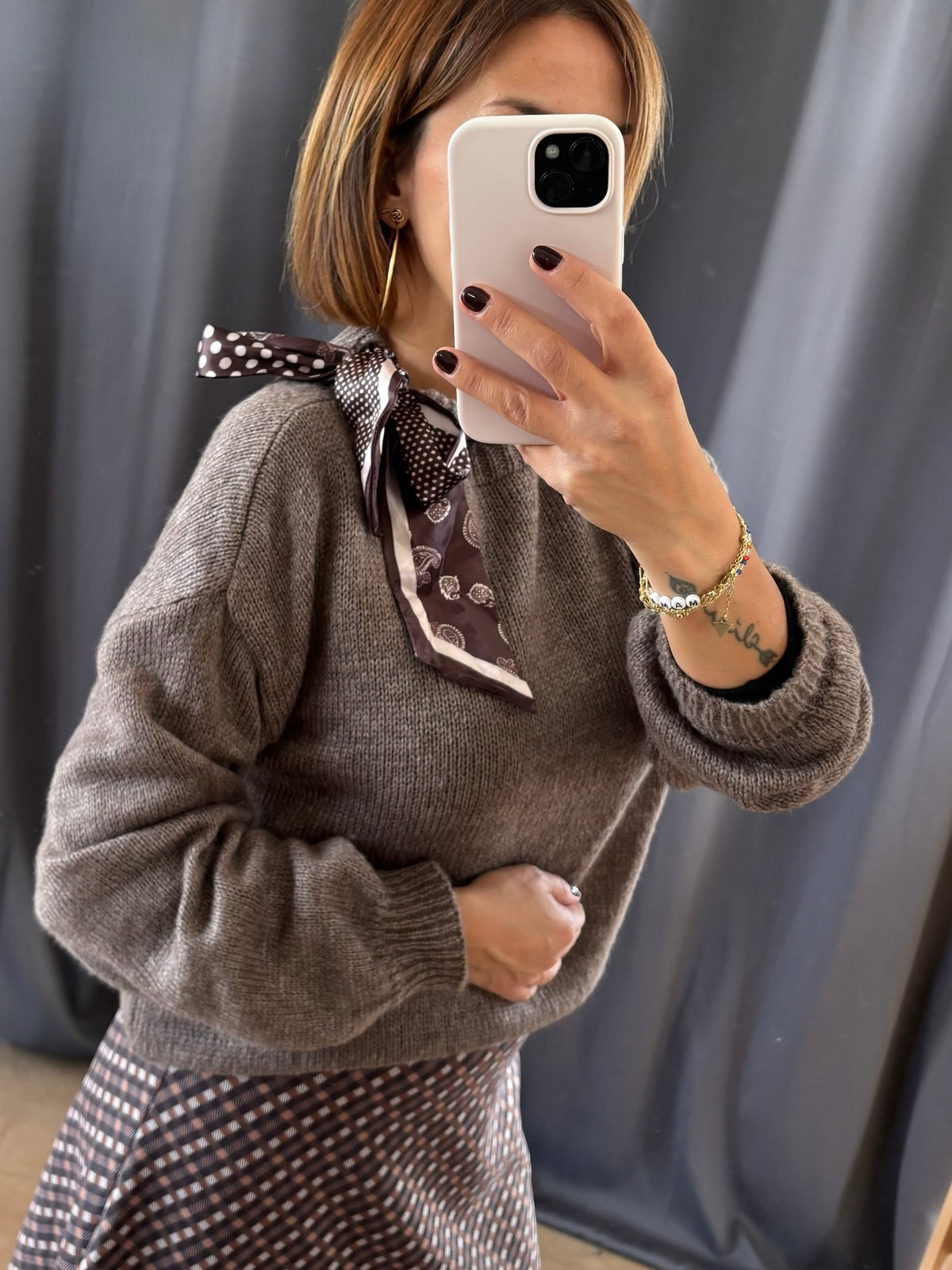Pull Ninon taupe