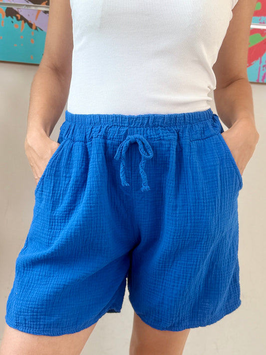 Short Louise bleu bic