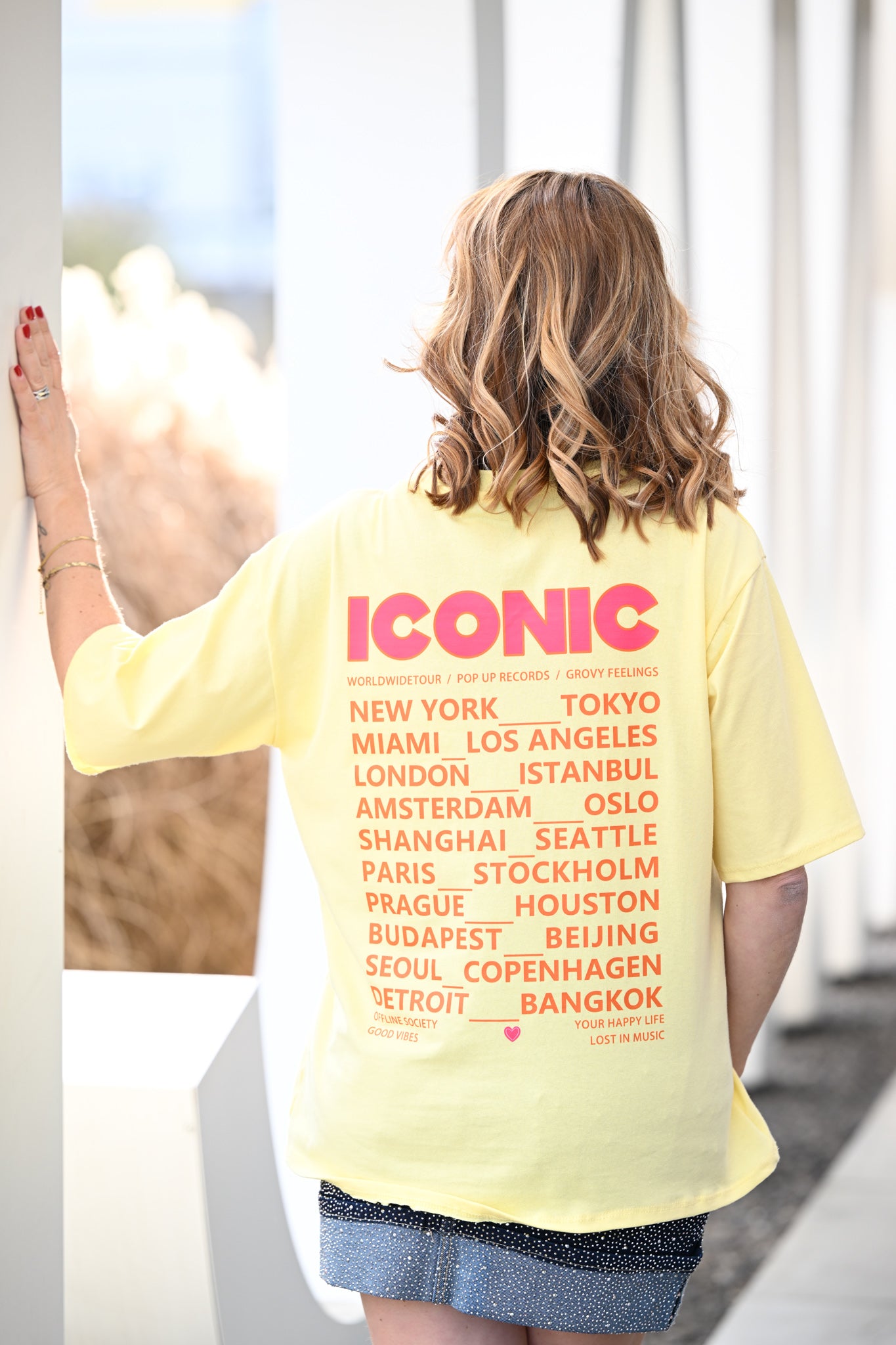 T-shirt Iconic jaune