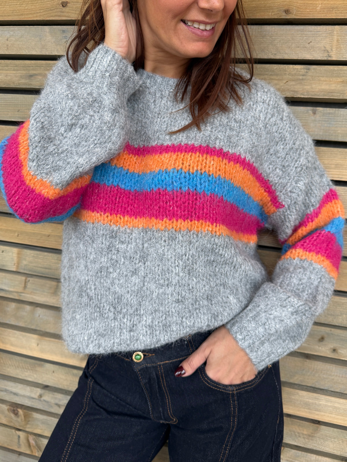 Pull Sanna gris