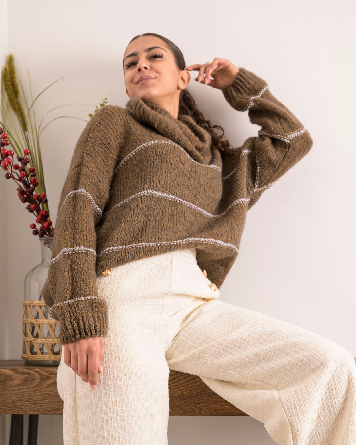 Pull Amandine marron