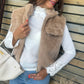 Gilet Ivory camel