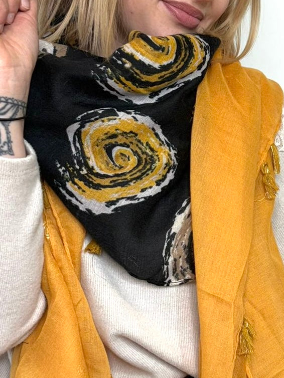 Foulard Pâquerette moutarde