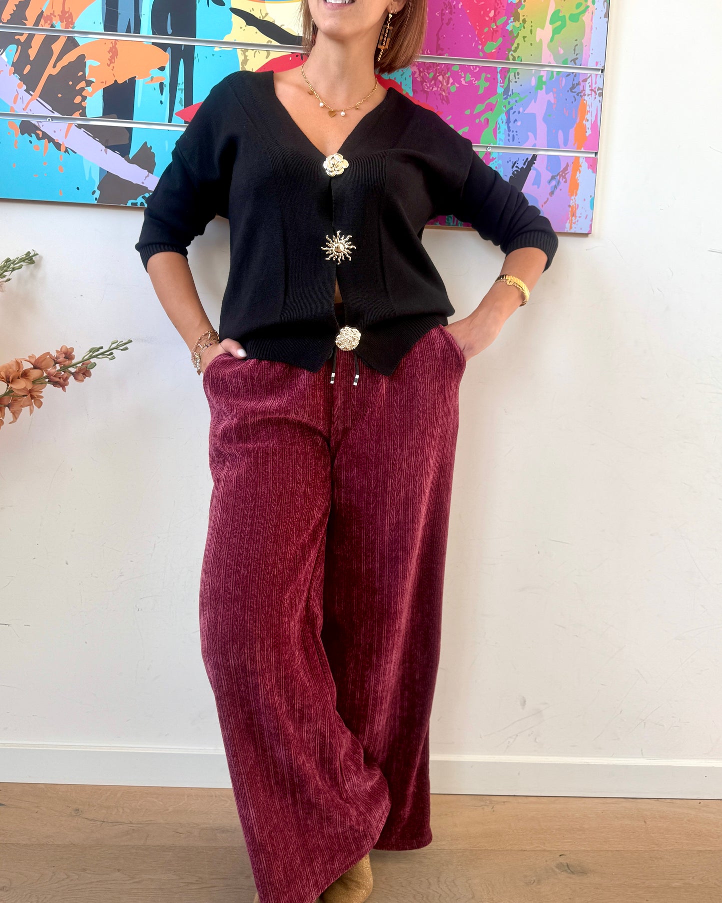 Pantalon Isaac bordeaux