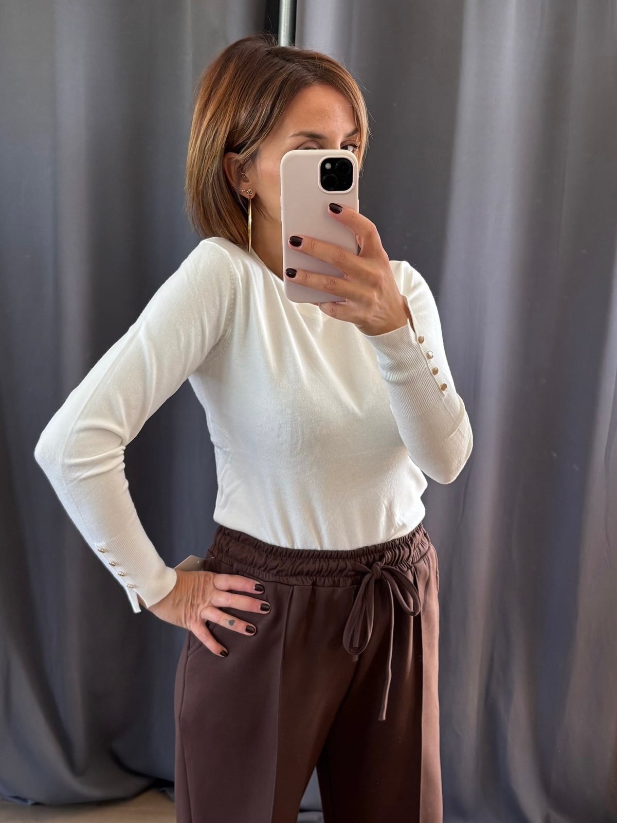 Pull Olga blanc