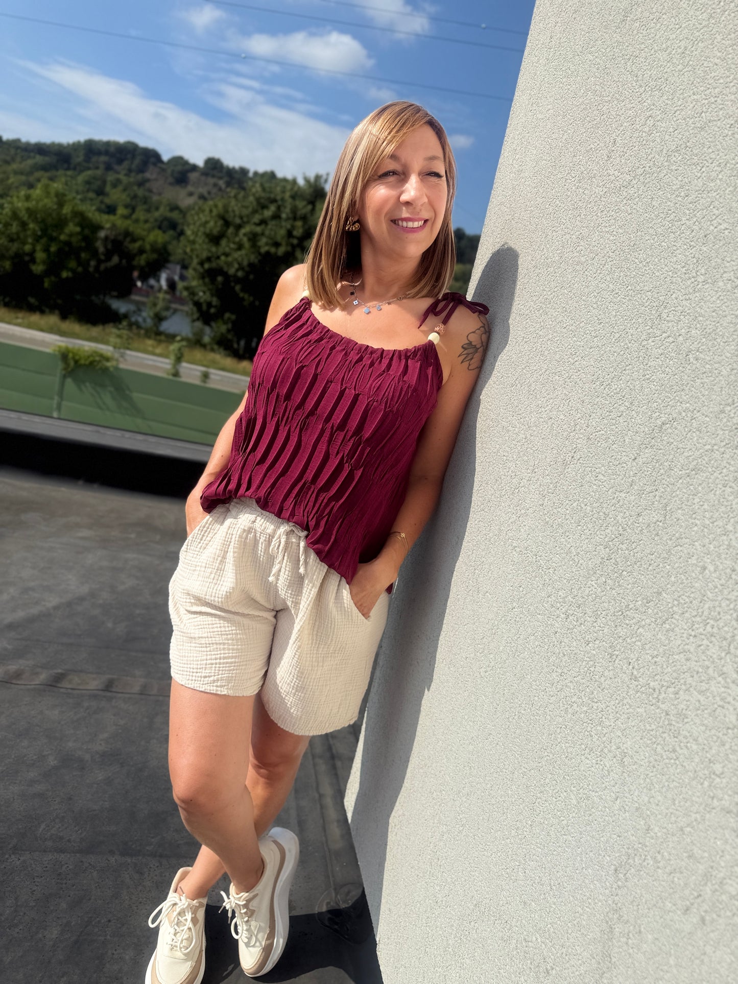 Short Louise beige