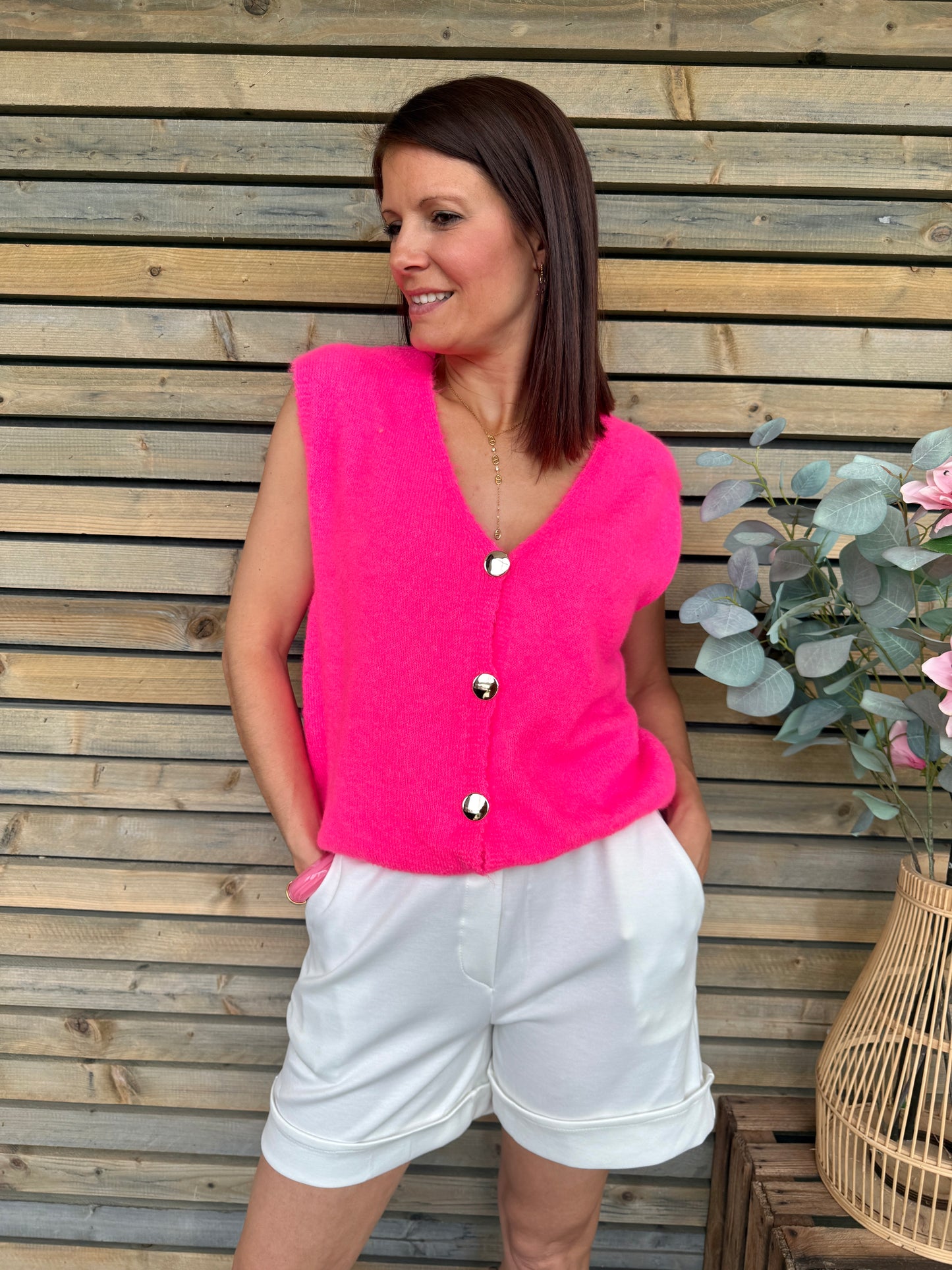 Débardeur gilet Fritz fuchsia