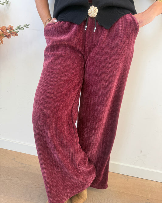 Pantalon Isaac bordeaux